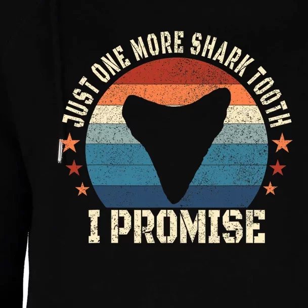 Just One More Shark th I Promise Fossil Hunter Womens Funnel Neck Pullover Hood