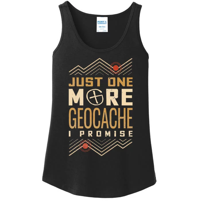 Just One More Geocache I Promise Ladies Essential Tank