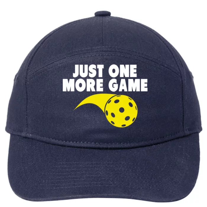 Just One More Game Pickleball Gift 7-Panel Snapback Hat