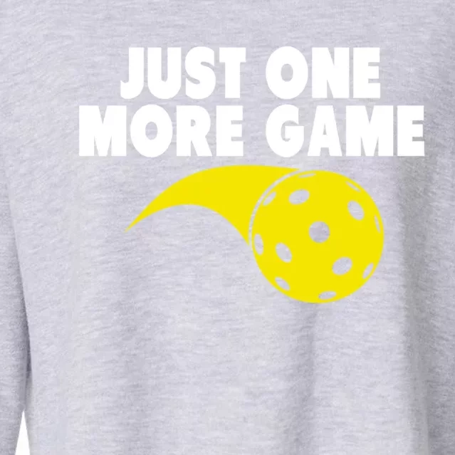 Just One More Game Pickleball Gift Cropped Pullover Crew