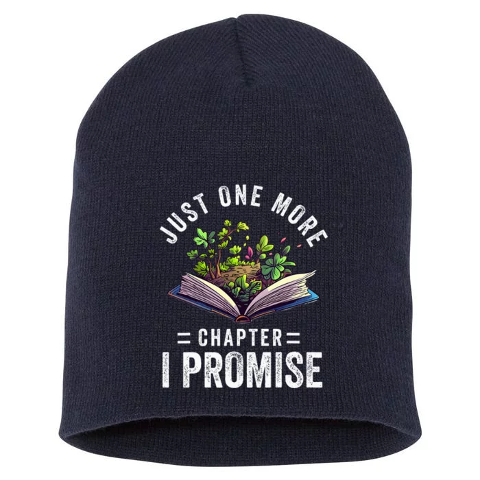 Just One More Chapter I Promise Funny Book Lover Worm Nerd Short Acrylic Beanie