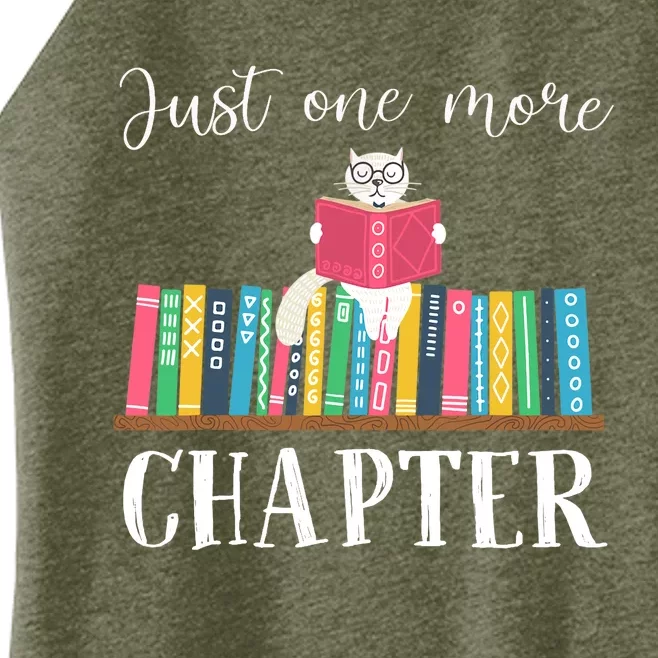 Just One More Chapter, Cat Reading Book, Bookworm Cat HC Women’s Perfect Tri Rocker Tank