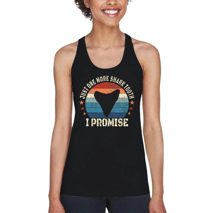 Just One More Shark Teeth I Promise Fossil Hunter Women's Racerback Tank