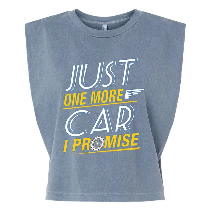 Just One More Car I Promise Fingers Crossed Garment-Dyed Women's Muscle Tee