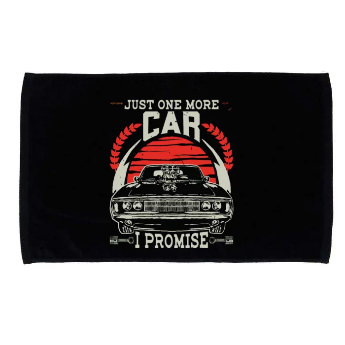 Just One More Car I Promise Gift Funny Car Lover Mechanic Microfiber Hand Towel