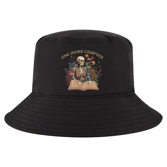 Just One More Chapter Skeleton Reading Book Lover Bookish Cool Comfort Performance Bucket Hat