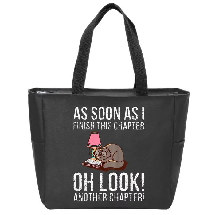 Just One More Chapter Cat 2024 Zip Tote Bag