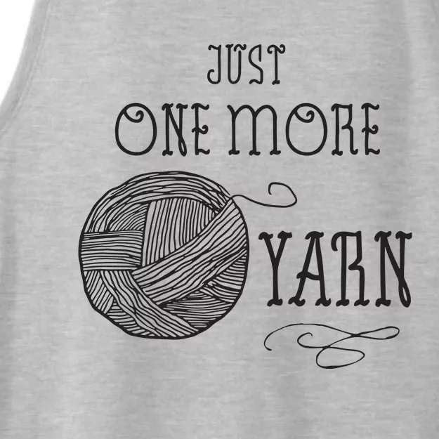 Just One More Yarn Knitting Crochet Funny Gift Ladies Tri-Blend Wicking Tank