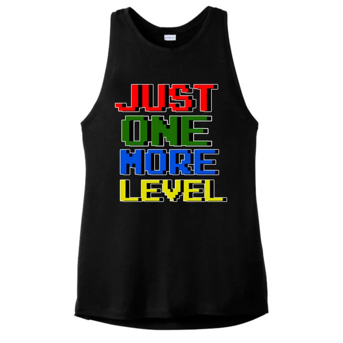 Just One More Level Funny Video Gamer Ladies Tri-Blend Wicking Tank