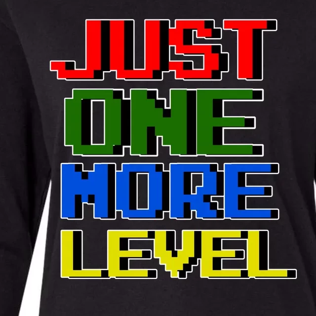 Just One More Level Funny Video Gamer Womens Cotton Relaxed Long Sleeve T-Shirt