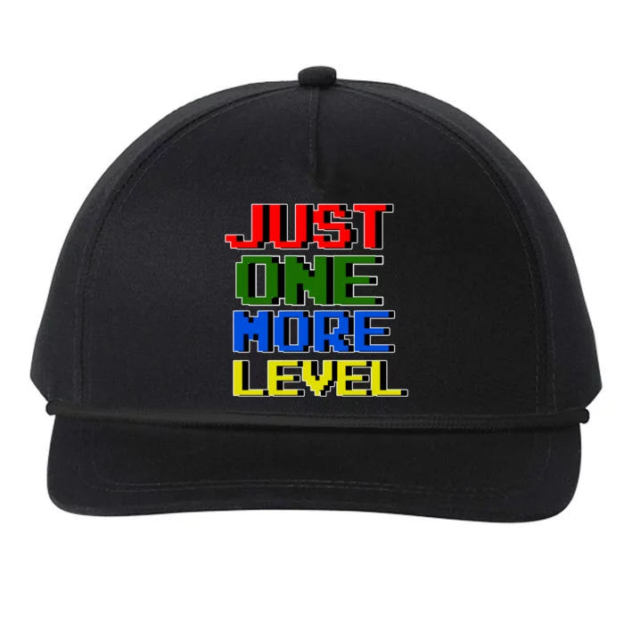 Just One More Level Funny Video Gamer Snapback Five-Panel Rope Hat