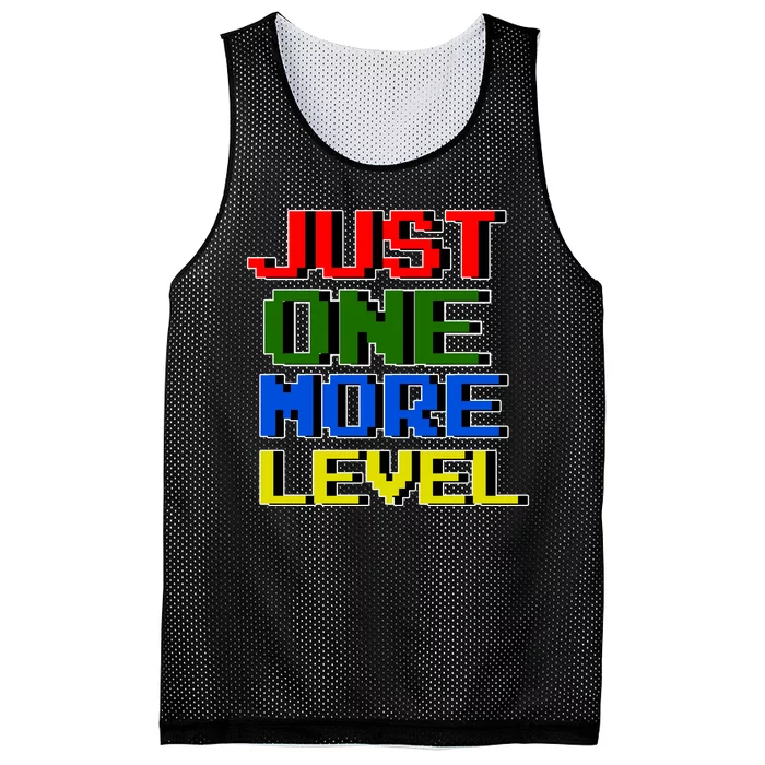 Just One More Level Funny Video Gamer Mesh Reversible Basketball Jersey Tank