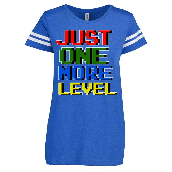 Just One More Level Funny Video Gamer Enza Ladies Jersey Football T-Shirt