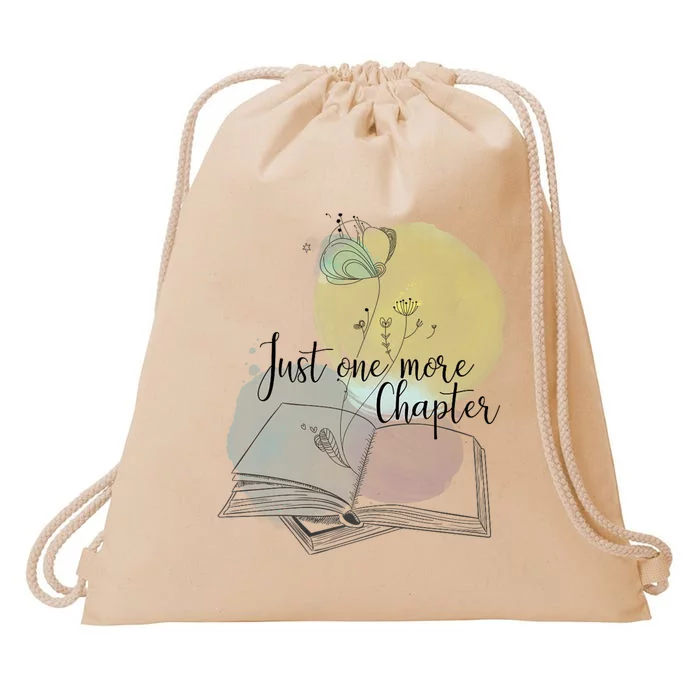 Just One More Chapter Drawstring Bag