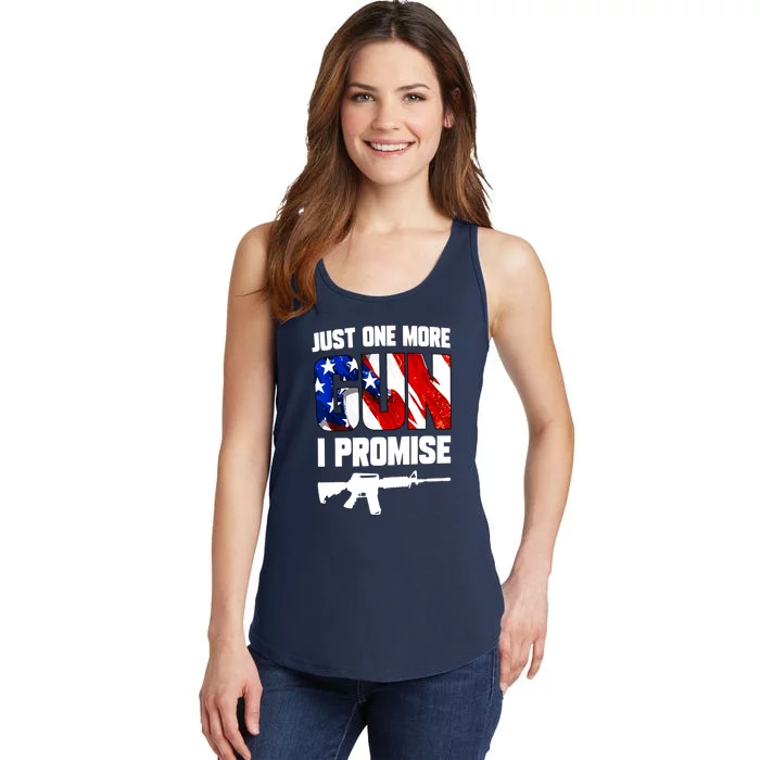 Just One More Gun I Promise American Flag Patriotic Gift Ladies Essential Tank