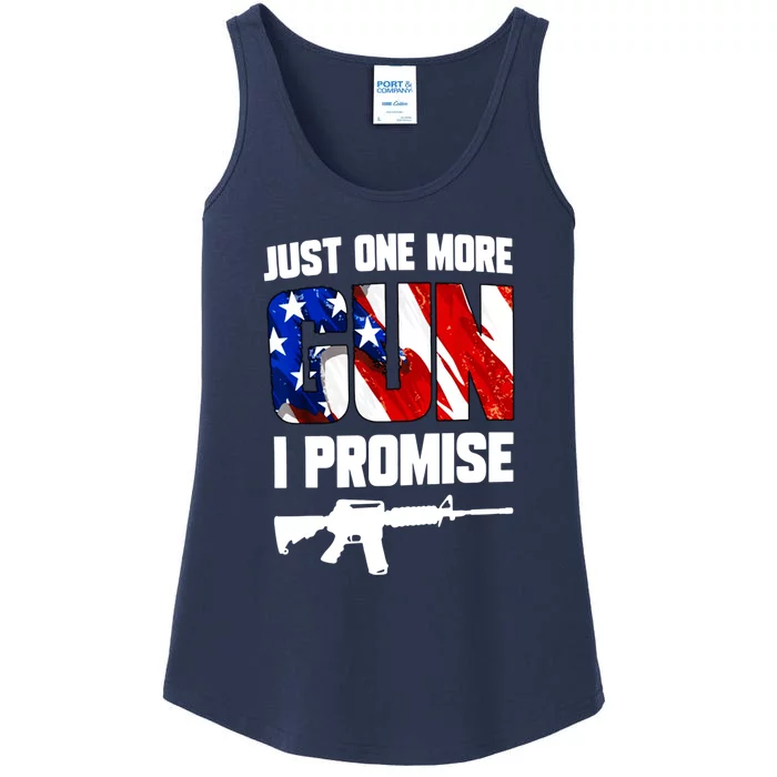 Just One More Gun I Promise American Flag Patriotic Gift Ladies Essential Tank