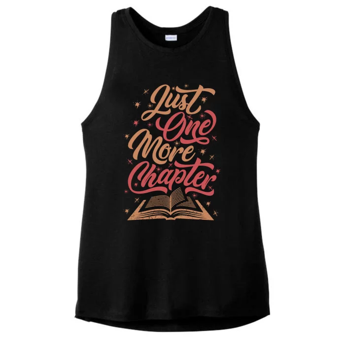 Just One More Chapter Literary For Readers Book Themed Ladies Tri-Blend Wicking Tank