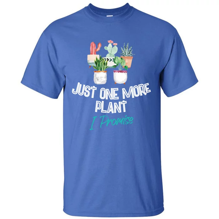 Just One More Plant I Promise Gift Houseplant Appreciation Day Gift Tall T-Shirt