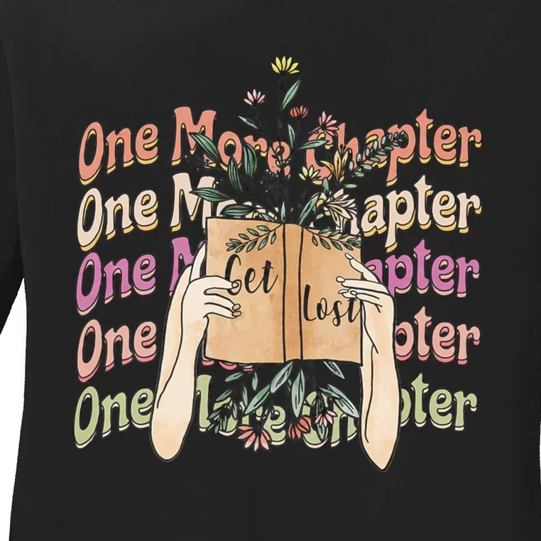 Just One More Chapter Bookworm Book Lover Nerd Reading Gift Ladies Long Sleeve Shirt