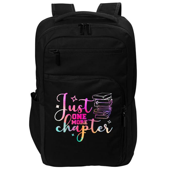 Just One More Chapter Funny Bookish Readers Writers Impact Tech Backpack