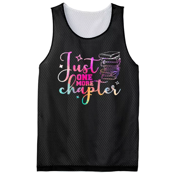 Just One More Chapter Funny Bookish Readers Writers Mesh Reversible Basketball Jersey Tank