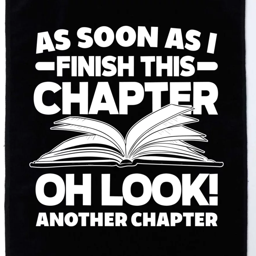 Just One More Chapter Funny Bookworm Gift Platinum Collection Golf Towel