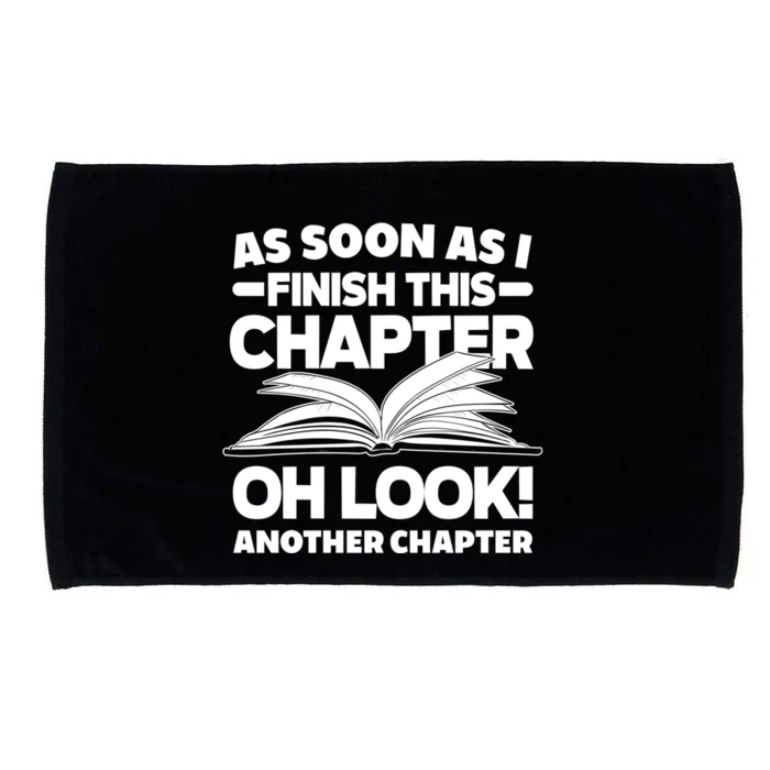 Just One More Chapter Funny Bookworm Gift Microfiber Hand Towel