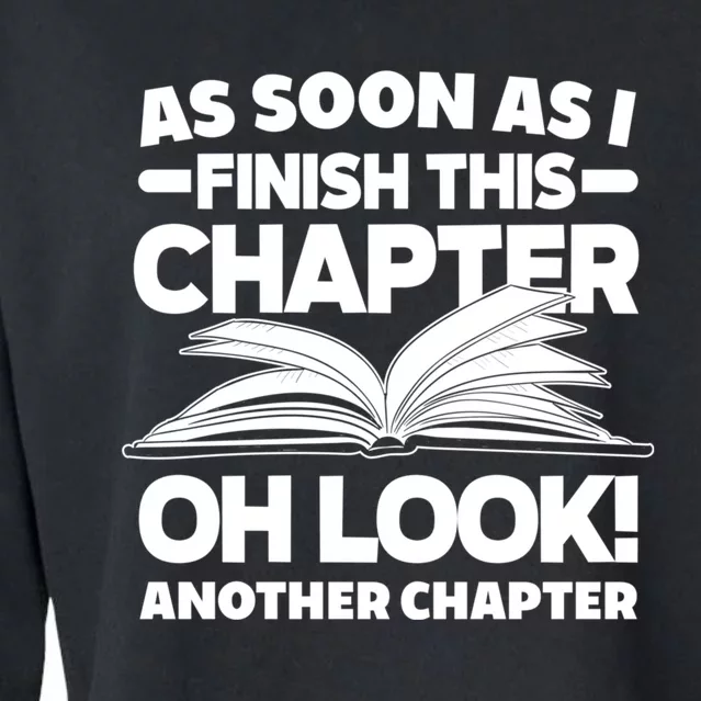 Just One More Chapter Funny Bookworm Gift Cropped Pullover Crew