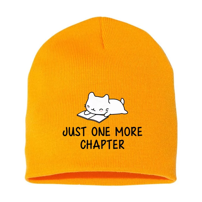 Just One More Chapter Funny Book Lover Reading Short Acrylic Beanie