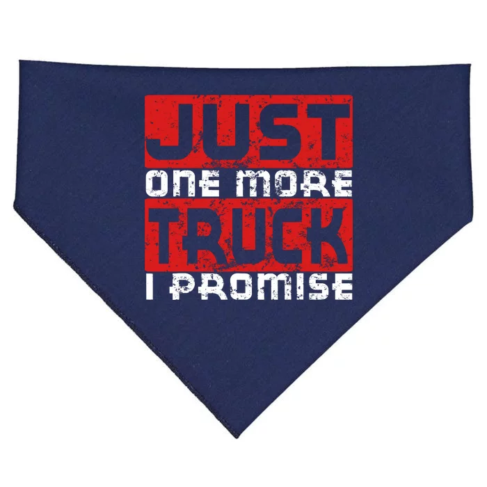 Just One More Truck I Promise Funny Distressed USA-Made Doggie Bandana