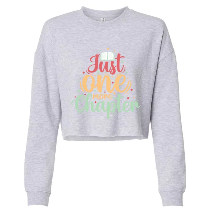 Just One More Chapter” Book Lovers Day Gift Cropped Pullover Crew