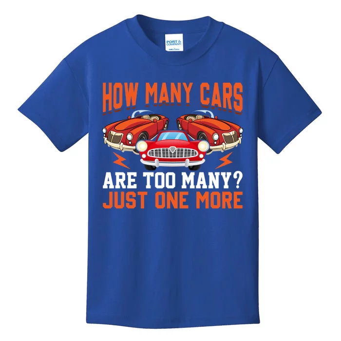 Just One More Car Vintage Classic Car Lovers Dad Grandpa Fun Cute Gift Kids T-Shirt