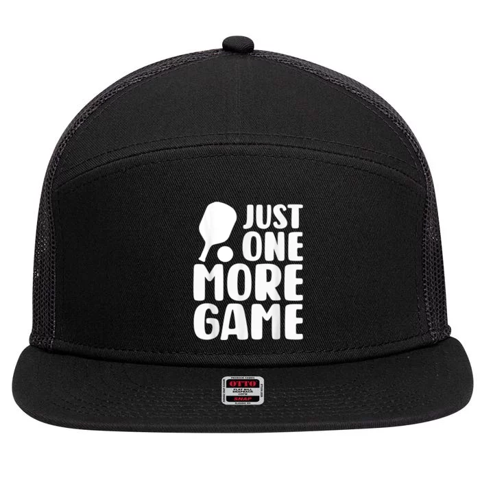 Just One More Game 7 Panel Mesh Trucker Snapback Hat