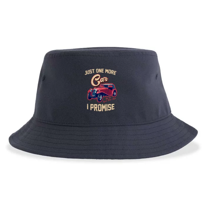 Just One More Car I Promise Vintage Classic Old Cars Sustainable Bucket Hat