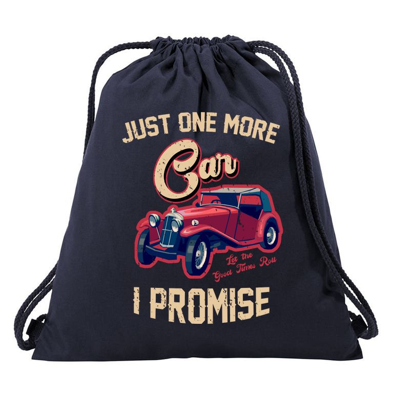 Just One More Car I Promise Vintage Classic Old Cars Drawstring Bag