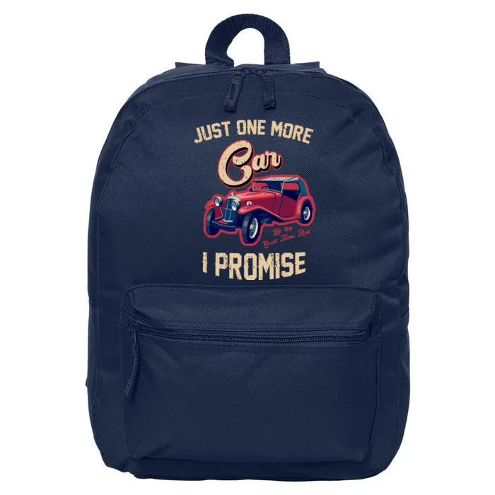 Just One More Car I Promise Vintage Classic Old Cars 16 in Basic Backpack