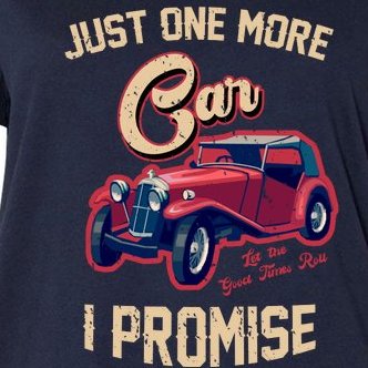 Just One More Car I Promise Vintage Classic Old Cars Women's V-Neck Plus Size T-Shirt