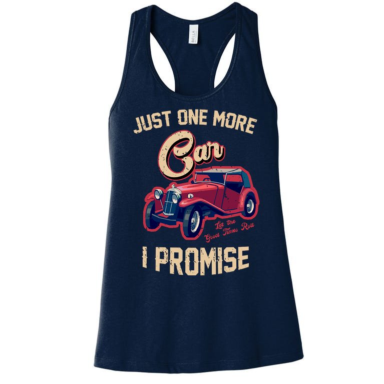 Just One More Car I Promise Vintage Classic Old Cars Women's Racerback Tank