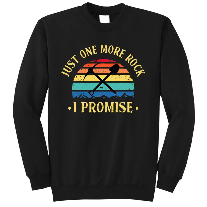 Just One More Rock I Promise Rock Collector Geologist Geode Tall Sweatshirt