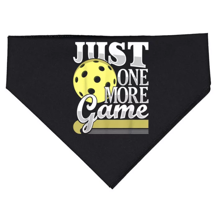 Just One More Game Funny Pickleball Player Paddleball USA-Made Doggie Bandana