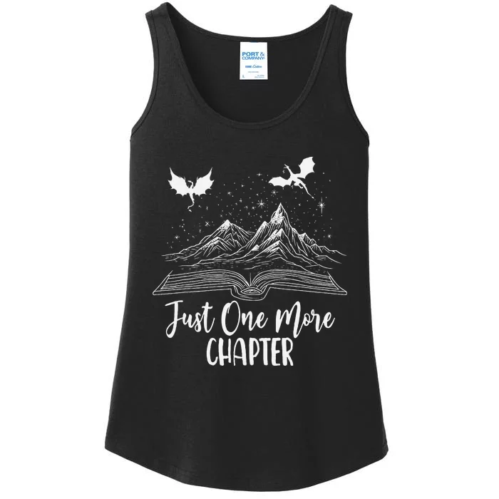 Just One More Chapter Romantasy Dragon Fantasy Romance Book Ladies Essential Tank