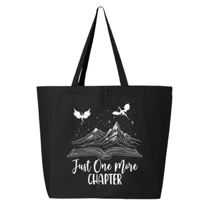 Just One More Chapter Romantasy Dragon Fantasy Romance Book 25L Jumbo Tote