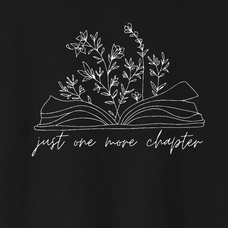 Just One More Chapter Wildflower Book Lover Reading Costume Women's Crop Top Tee