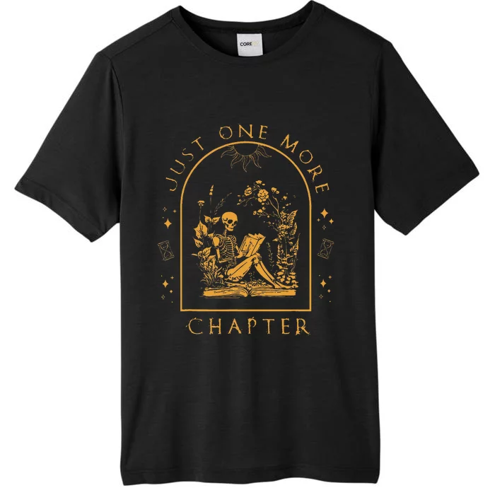 Just One More Chapter Skeleton Reading ChromaSoft Performance T-Shirt