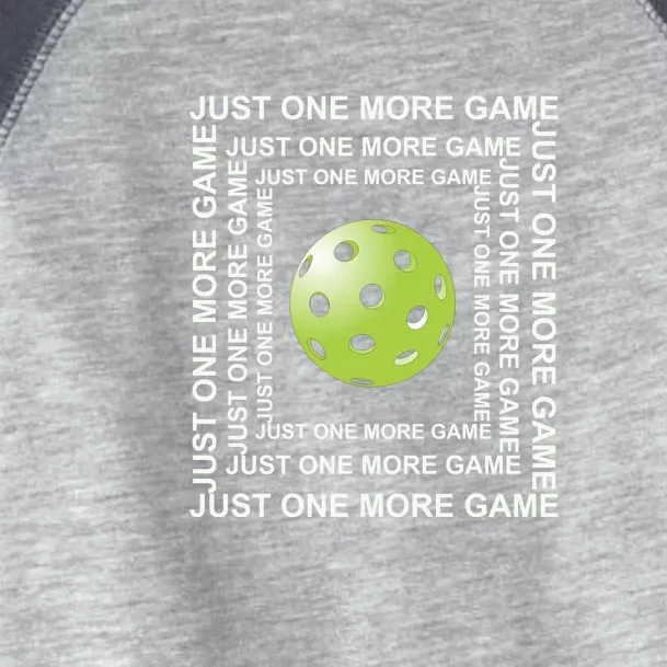 Just One More Game Square | Fun Pickleball Toddler Fine Jersey T-Shirt