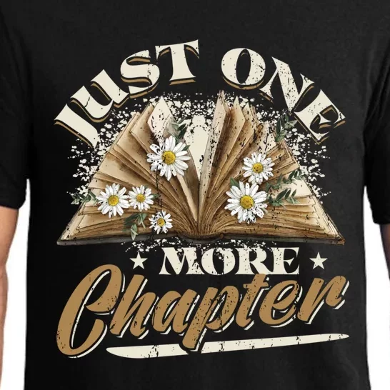 Just One More Chapter Reading Books With Flowers Gift Pajama Set