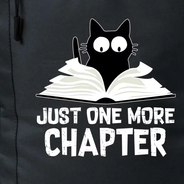 Just One More Chapter Cat Funny Love Cat Black Book Daily Commute Backpack