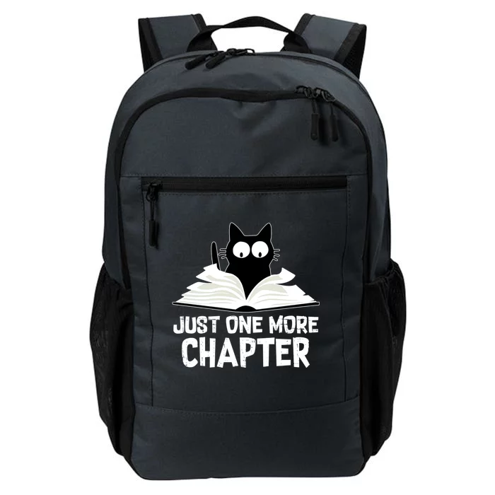 Just One More Chapter Cat Funny Love Cat Black Book Daily Commute Backpack