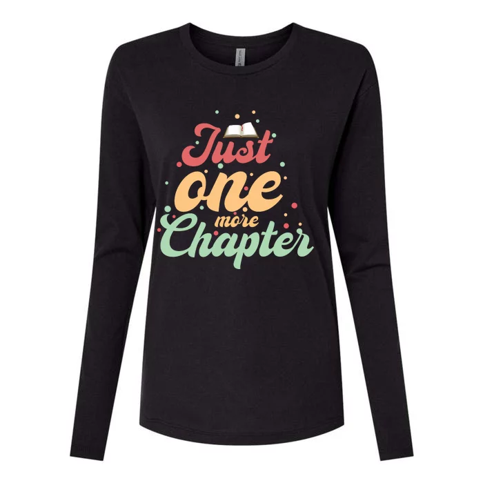 Just One More Chapter” Book Lovers Day Gift Womens Cotton Relaxed Long Sleeve T-Shirt