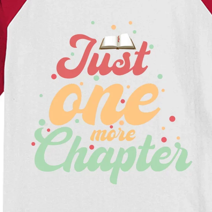 Just One More Chapter” Book Lovers Day Gift Kids Colorblock Raglan Jersey